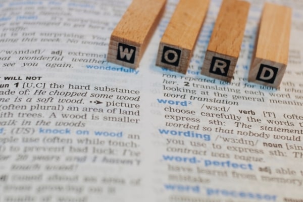 辞書で言葉を調べるイメージ